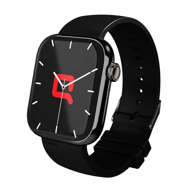 Compaq Q Watch Dimension Series with 1.81" HD Display Smartwatch - Black - Black