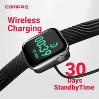 Compaq Q Watch Dimension Series with 1.81" HD Display Smartwatch - Black - Black
