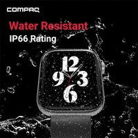 Compaq Q Watch Dimension Series with 1.81" HD Display Smartwatch - Black - Black