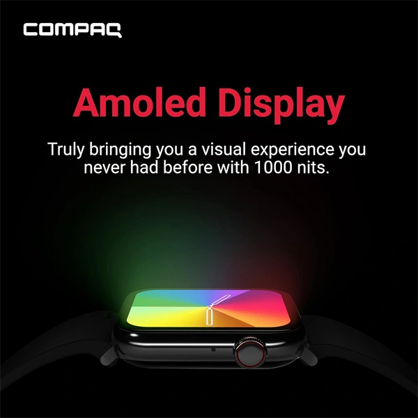 Compaq Q Watch Xbreed Series with 1.78" Amoled Display Smartwatch - Grey - Grey
