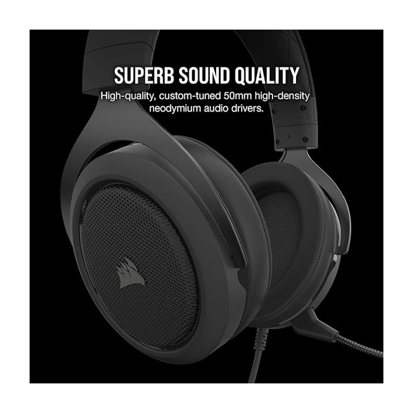 Corsair Hs50 Pro Wired On Ear Headphones with Mic - Black