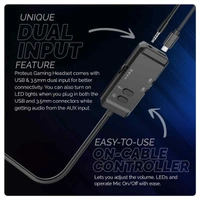 Cosmic Byte Proteus Headset Dual Input USB and 3.5mm, 7.1 Surround Sound - White - White