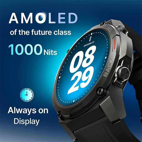Crossbeats CrossBeats Armour 1.43" Super AMOLED Swimproof Always Smartwatch - Green - Green