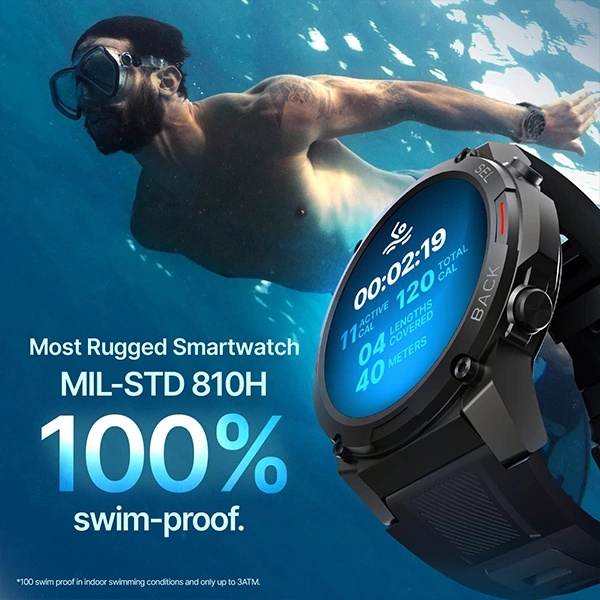 Crossbeats CrossBeats Armour 1.43" Super AMOLED Swimproof Always Smartwatch - Green - Green