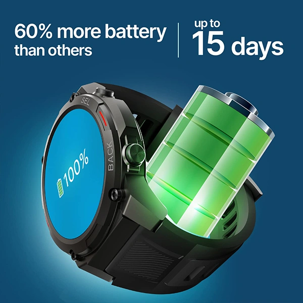 Crossbeats CrossBeats Armour 1.43" Super AMOLED Swimproof Always Smartwatch - Green - Green