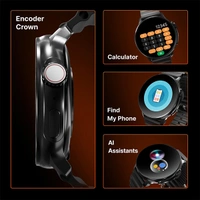 Crossbeats CrossBeats Aura Round 1.46" Super AMOLED Smart Watch - Silver Steel - Silver Steel