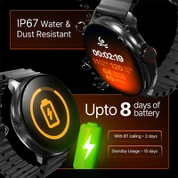 Crossbeats CrossBeats Aura Round 1.46" Super AMOLED Smart Watch - Silver Steel - Silver Steel