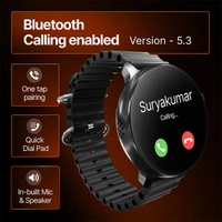 Crossbeats CrossBeats Aura Round 1.46" Super AMOLED Smart Watch - Silver Steel - Silver Steel