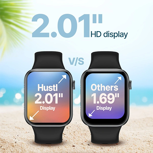 Crossbeats CrossBeats Hustl Smartwatch With Dual Speaker Bluetooth BT Calling - Blue - Blue