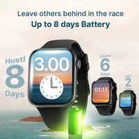 Crossbeats CrossBeats Hustl Smartwatch With Dual Speaker Bluetooth BT Calling - Blue - Blue