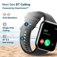 Crossbeats CrossBeats Hustl Smartwatch With Dual Speaker Bluetooth BT Calling - Blue - Blue