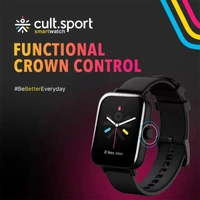 Cultsport Beats 1.85" HD Screen Bluetooth Calling Smartwatch - Black - Black