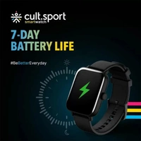 Cultsport Beats 1.85" HD Screen Bluetooth Calling Smartwatch - Black - Black