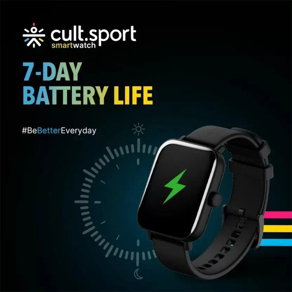 Cultsport Beats 1.85" HD Screen Bluetooth Calling Smartwatch - Black - Black