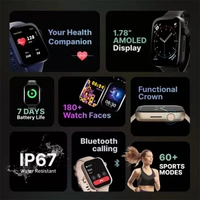 Cultsport Burn 1.78" AMOLED Bluetooth Calling Smartwatch - Rose Gold - Rose Gold