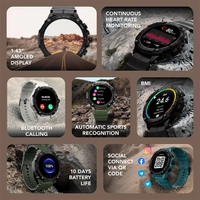 Cultsport Ranger XR 1.43" Amoled Outdoor Rugged Smartwatch for Men - XR Black - XR Black