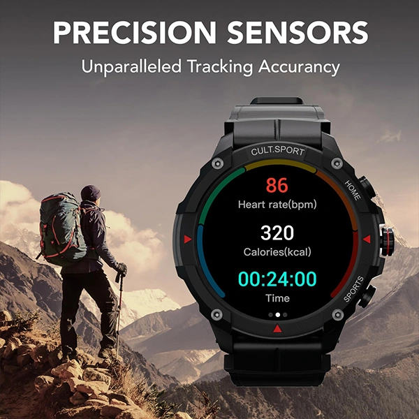 Cultsport Ranger XR 1.43" Amoled Outdoor Rugged Smartwatch for Men - XR Black - XR Black
