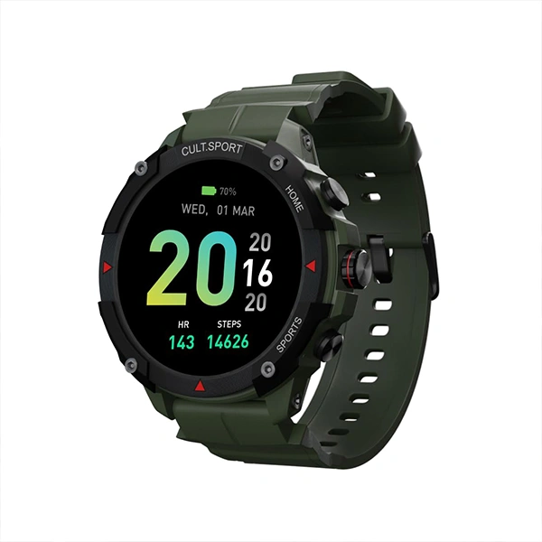 Cultsport Ranger XR 1.43" Amoled Outdoor Rugged Smartwatch for Men - XR Green - XR Green