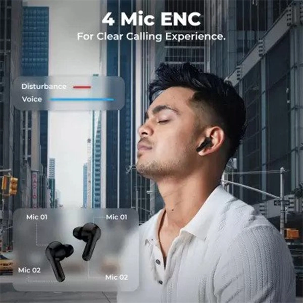 Defy Gravity Zen with 4 Mics Earbuds - Cool White - Cool White