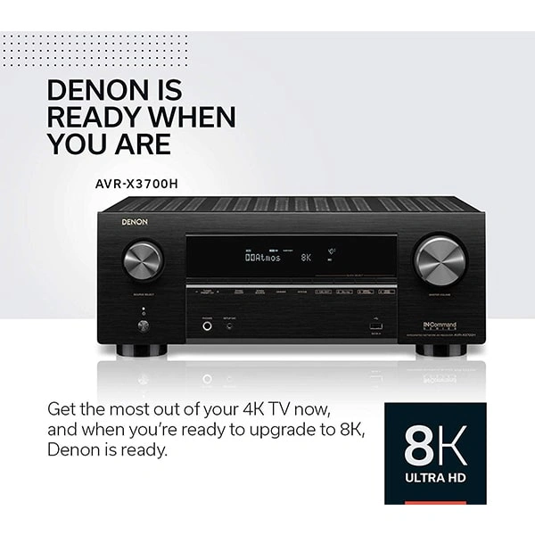 Denon AVR X3700H 8K Ultra HD AV Receiver