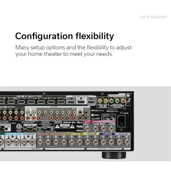 Denon AVR-X6800H 11.4 Channel AV Receiver