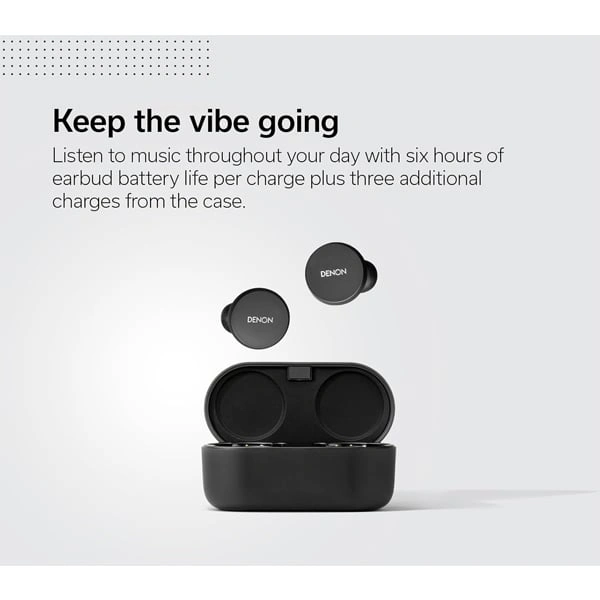 Denon PerL True Wireless Earbuds - Black - Black