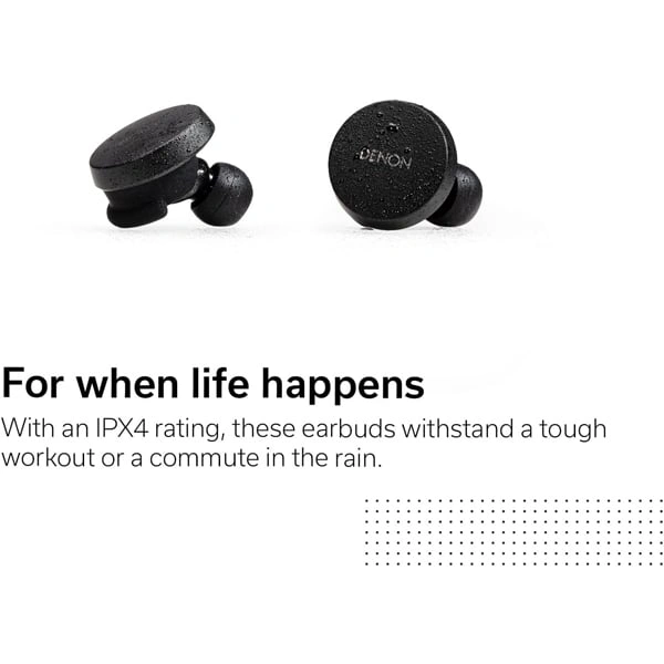 Denon PerL True Wireless Earbuds - Black - Black