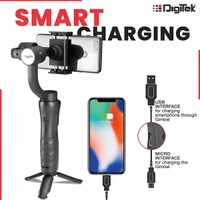 Digitek 3-Axis Handheld Gimbal Stabilizer for Smartphones & Gopro with Face