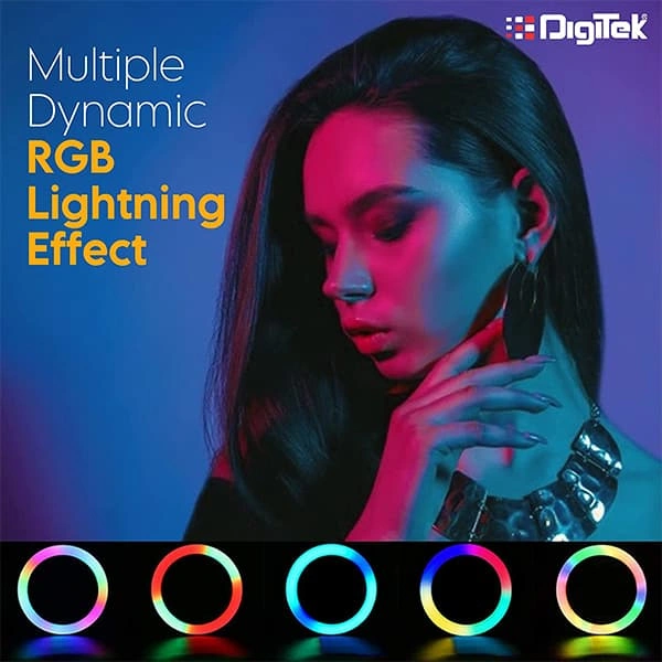 Digitek (DRL-15C RGB) LED RGB Ring Light with Stand