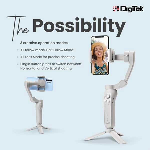 Digitek DSG-007F AI 3 Axis Smartphone Gimbal