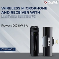 Digitek DWM-002 Wireless Microphone & Receiver with iPhone