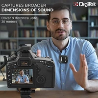Digitek DWM-101 Pro Wireless Microphone System for DSLR, Camcorder, Smartphone & Tablet