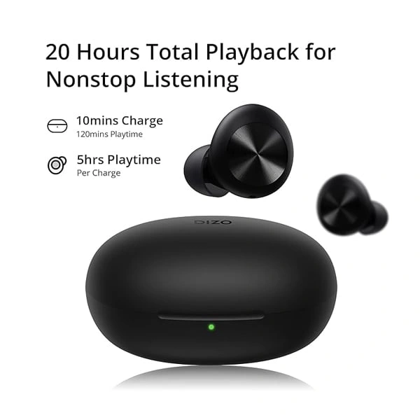 DIZO GoPods D ENC Wireless Earbuds - White - White