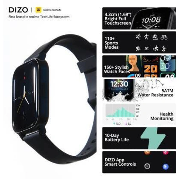 DIZO Watch 2 Sports Smartwatch - Pink - Pink