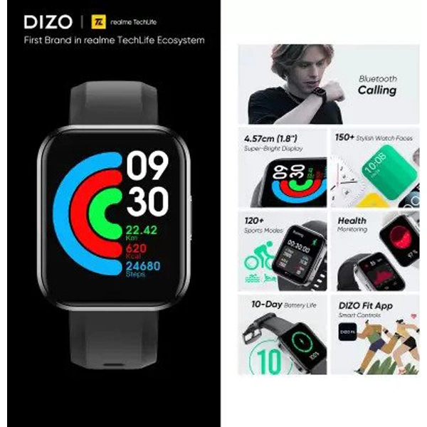 DIZO Dizo Watch D Talk 1.8 Display with Calling