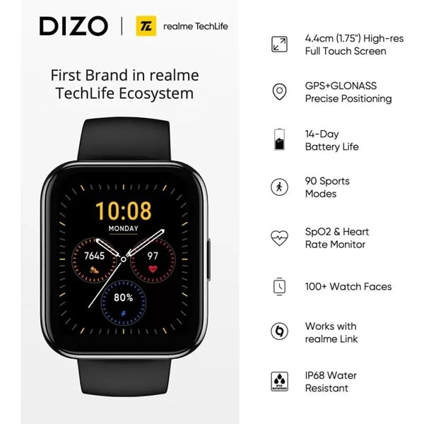 DIZO Watch Pro Smartwatch - Black