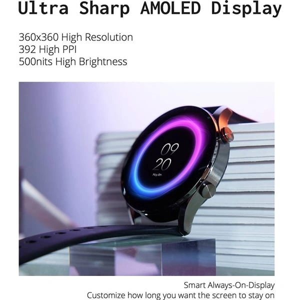 DIZO Watch R Talk Amoled Display with Calling - Black - Black