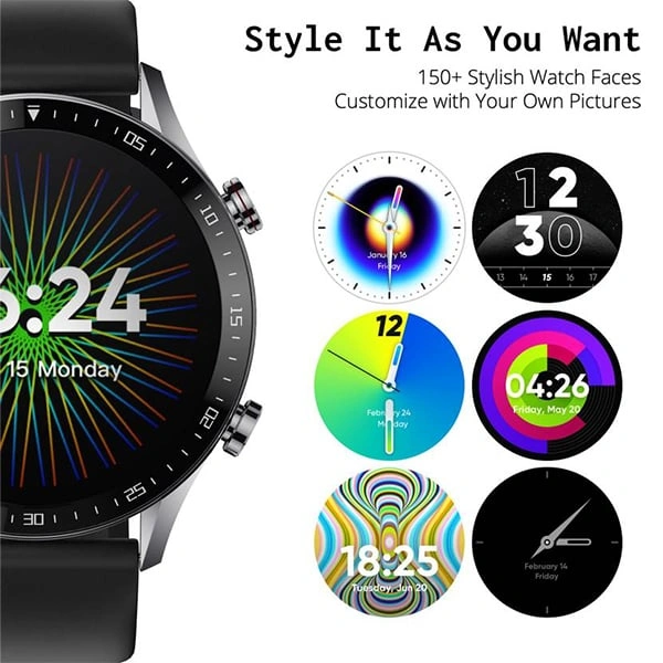 DIZO Watch R Talk Amoled Display with Calling - Black - Black