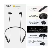DIZO Wireless Active with ENC Wireless Neckband - Black - Black