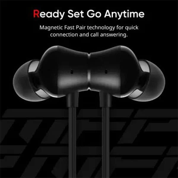 DIZO Wireless Power Bluetooth Neckband by Realme TechLife - Black - Black