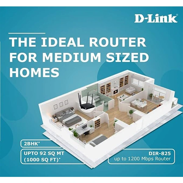 D-Link DIR-825/IIN/J1 MU-MIMO Gigabit Wireless Router