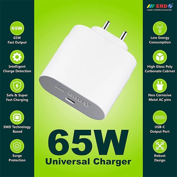 ERD TC-31 5W 3 Amp Mobile Charger with Detachable Cable
