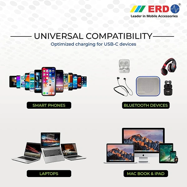 ERD TC-31 5W 3 Amp Mobile Charger with Detachable Cable