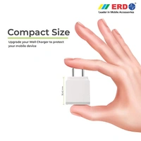 ERD TC-45 18W 3 Amp USB Dock Mobile Phone Wall Charger with 1 Meter Long Type C USB Cable