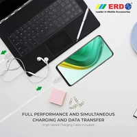 ERD TC-45 18W 3 Amp USB Dock Mobile Phone Wall Charger with 1 Meter Long Type C USB Cable