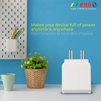 ERD TC-45 18W 3 Amp USB Dock Mobile Phone Wall Charger with 1 Meter Long Type C USB Cable