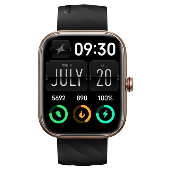 Fastrack Kruz+ 4.85 CM Super HD Display Smart Watch - Black Gold - Black Gold