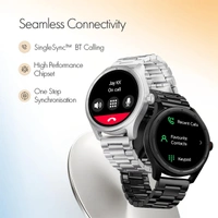 Fastrack Magnus Fx1 Premium Metal Smartwatch - Silver - Silver