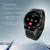 Fastrack Magnus Fx3 Premium Metal Smartwatch - Black Metal - Black Metal