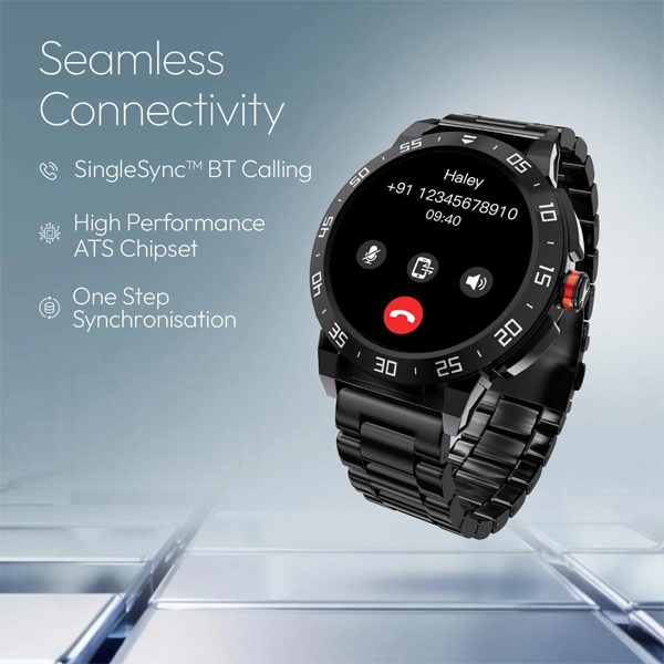 Fastrack Magnus Fx3 Premium Metal Smartwatch - Black Metal - Black Metal